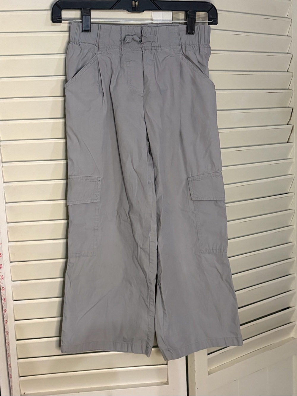 Zara Light Gray Cargo-Style Kids Wide Leg Pants